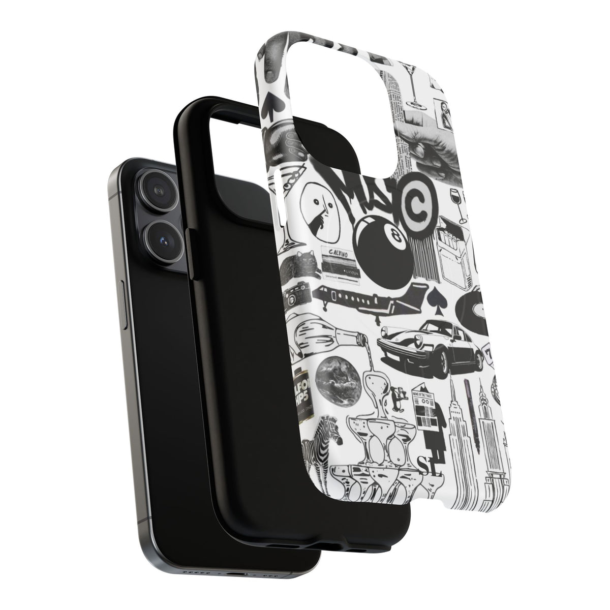 Black and White MagSafe Case