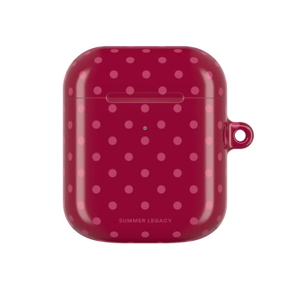 Berry Polka Dot AirPod Case