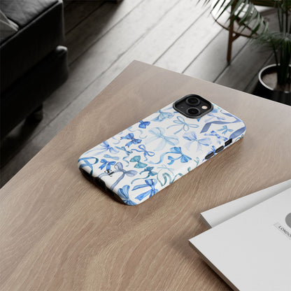 Blue Bows iPhone Case