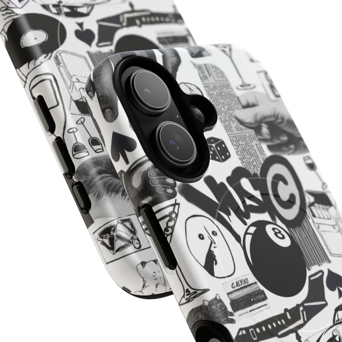 Black and White MagSafe Case