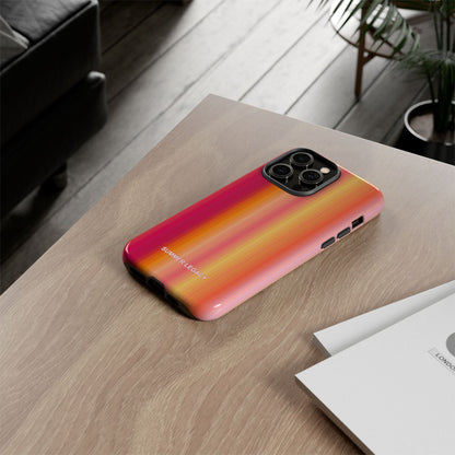 Amber Glow Ombre Stripe iPhone Case