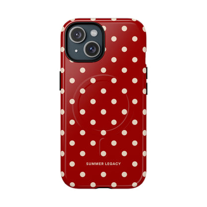 Crimson Polka Dot MagSafe Case