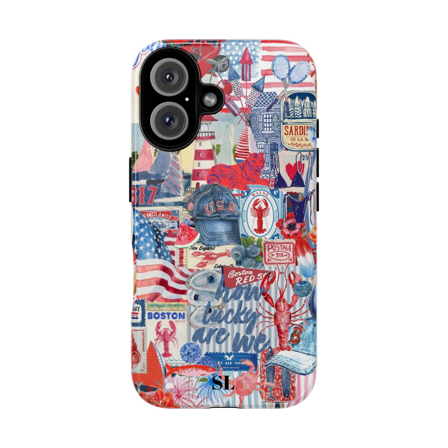 Red, White & Blue iPhone Case