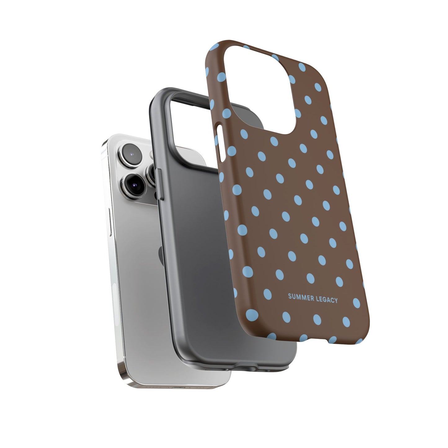 Mocha Polka Dot iPhone Case