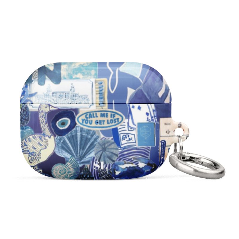 Blue Collage AirPod Case