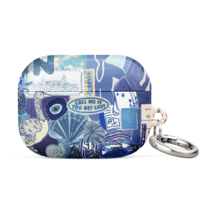 Blue Collage AirPod Case