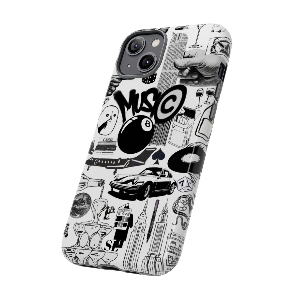 Black and White iPhone Case