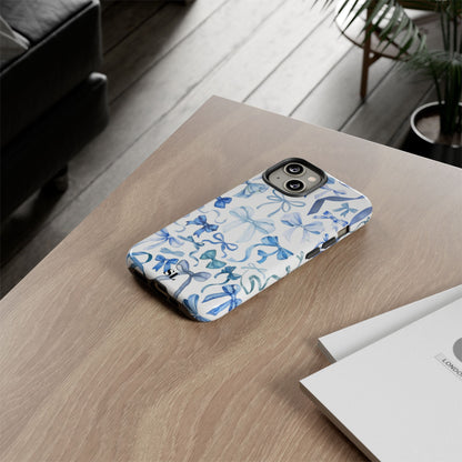 Blue Bows iPhone Case