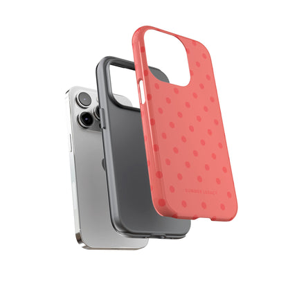 Coral Polka Dot iPhone Case