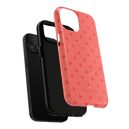 Coral Polka Dot MagSafe Case