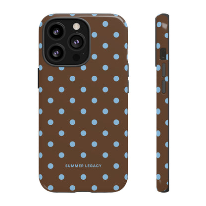 Mocha Polka Dot iPhone Case