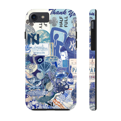 Blue Collage iPhone Case