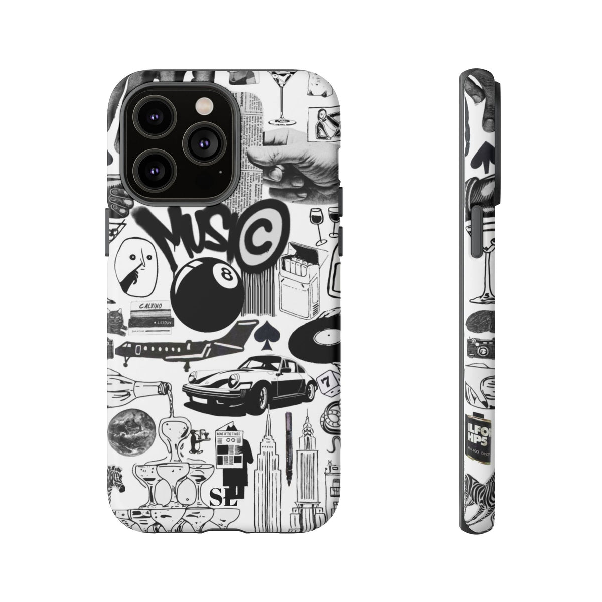 Black and White iPhone Case