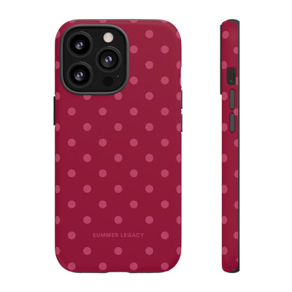 Berry Polka Dot iPhone Case