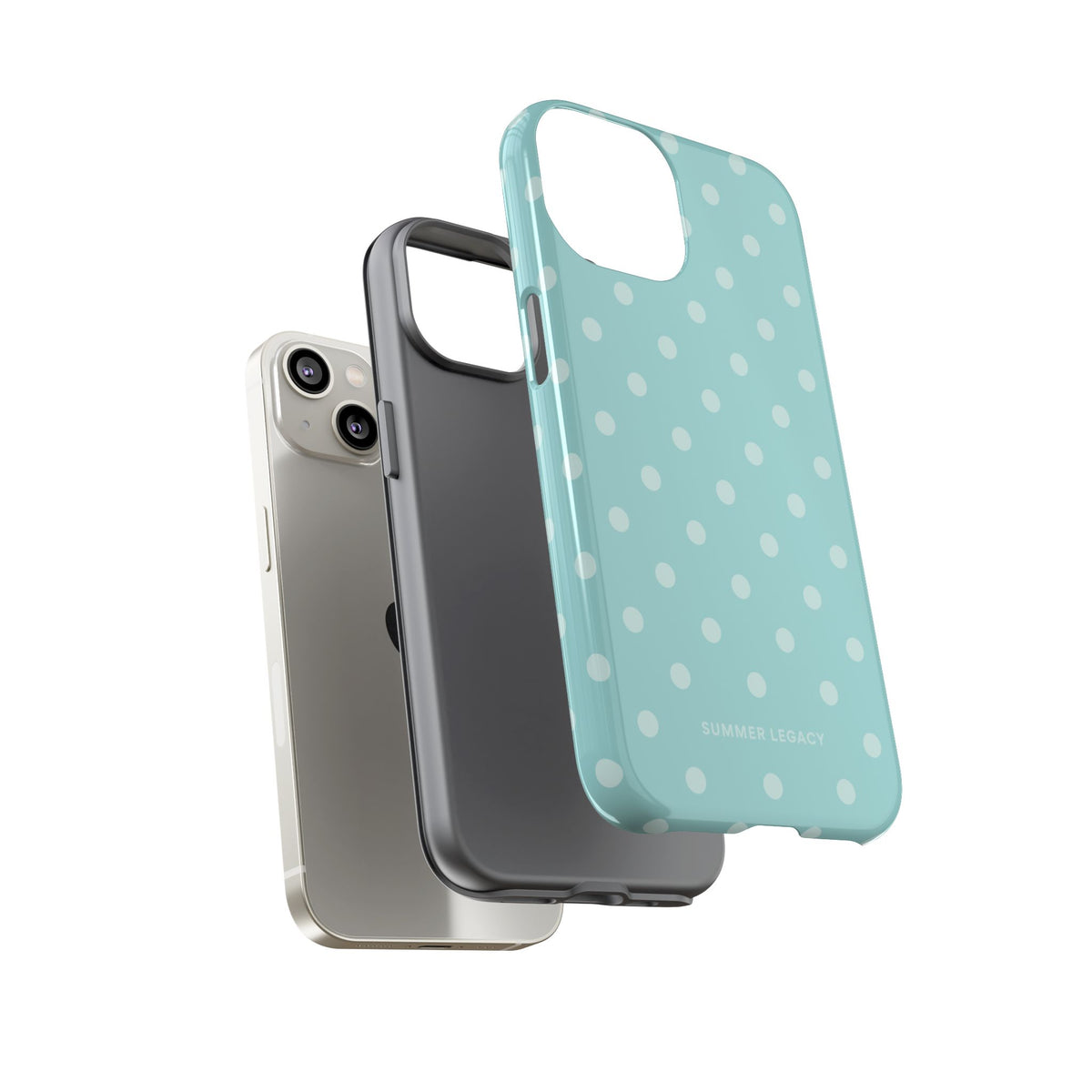 Teal Polka Dot iPhone Case