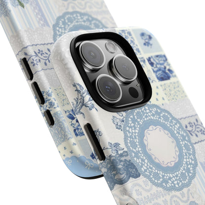 Blue Meadow Patchwork iPhone Case