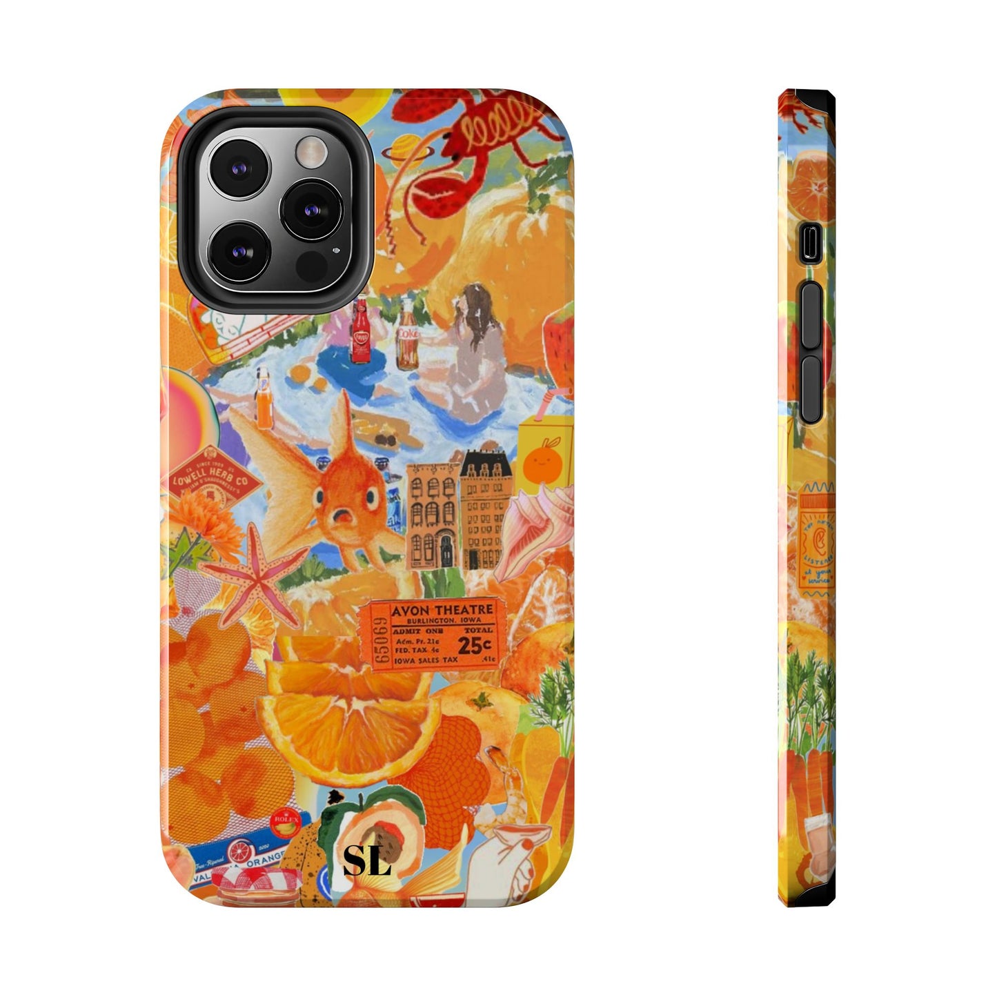 Orange Goldfish Collage iPhone Case