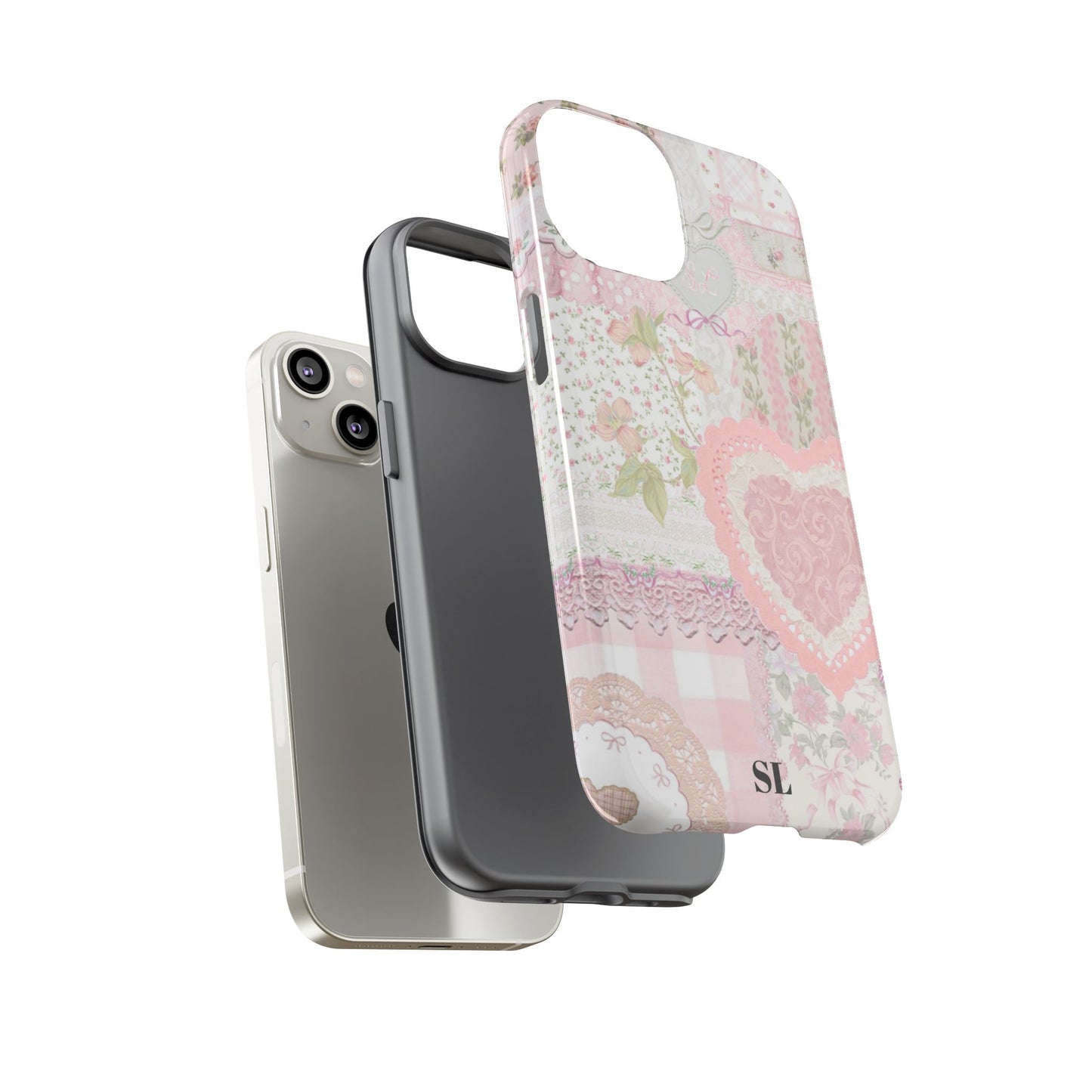 Blushing Floral Patchwork iPhone Case