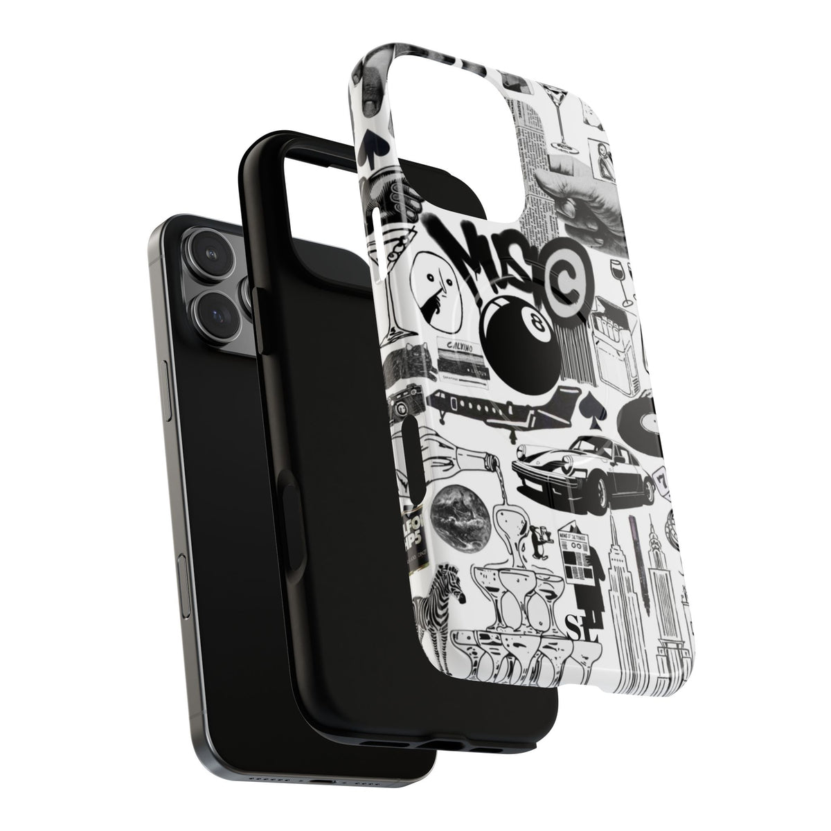 Black and White MagSafe Case