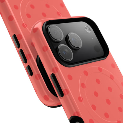 Coral Polka Dot MagSafe Case