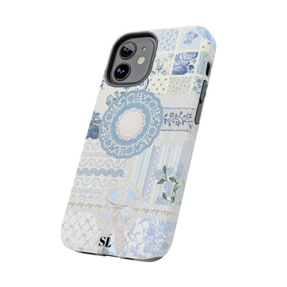 Blue Meadow Patchwork iPhone Case