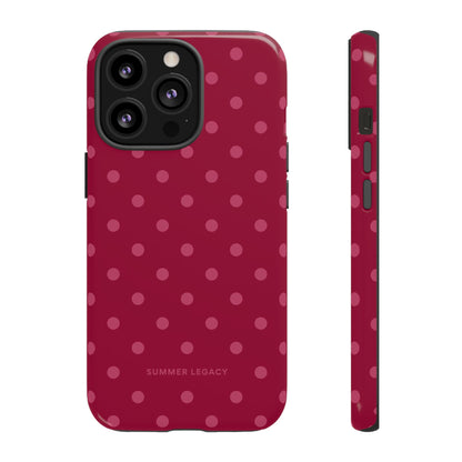 Berry Polka Dot iPhone Case
