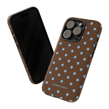 Mocha Polka Dot iPhone Case