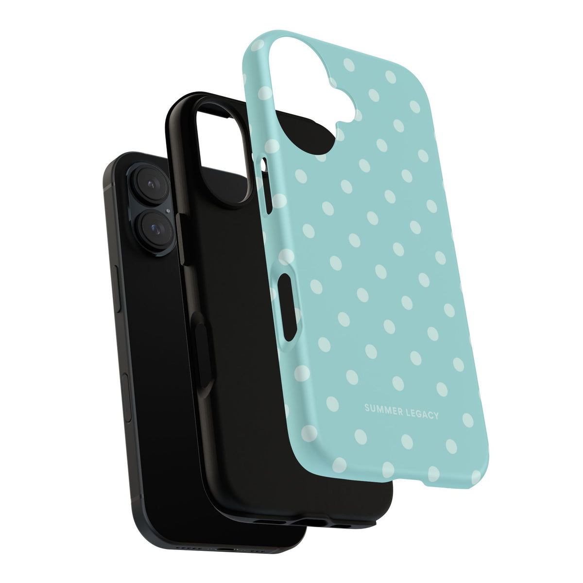 Teal Polka Dot iPhone Case