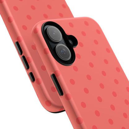 Coral Polka Dot iPhone Case