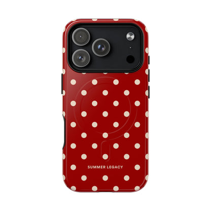 Crimson Polka Dot MagSafe Case