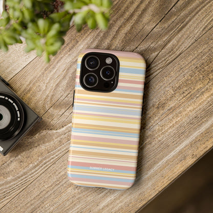 Lychee Multi-stripe iPhone Case