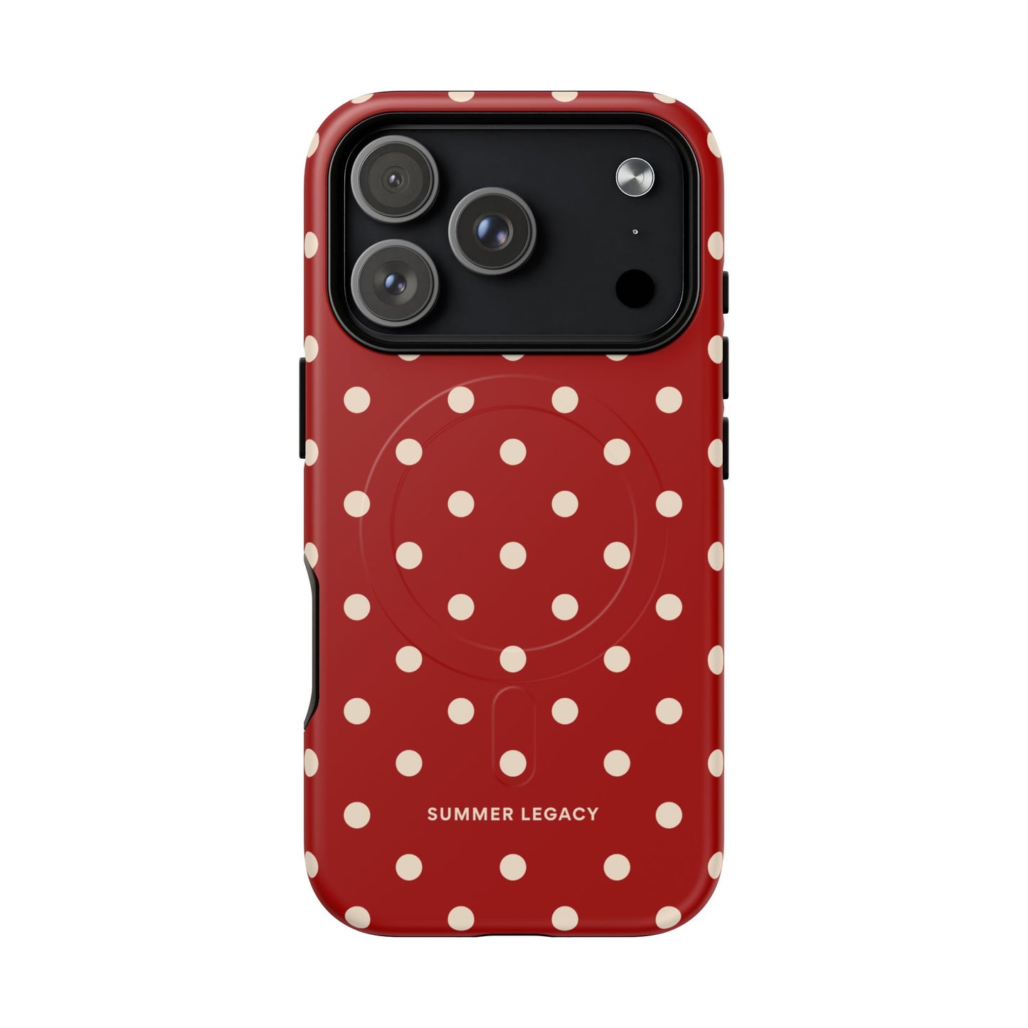 Crimson Polka Dot MagSafe Case