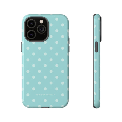 Teal Polka Dot iPhone Case