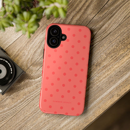 Coral Polka Dot iPhone Case