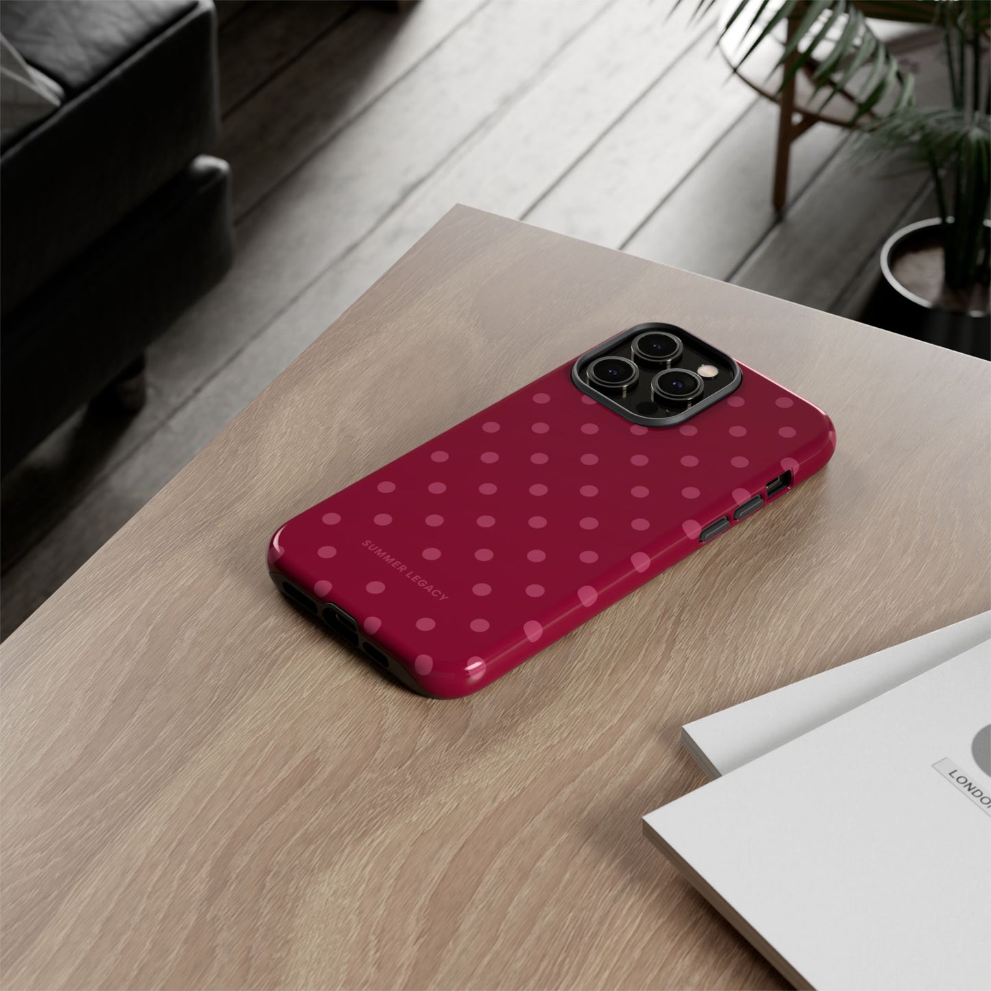 Berry Polka Dot iPhone Case