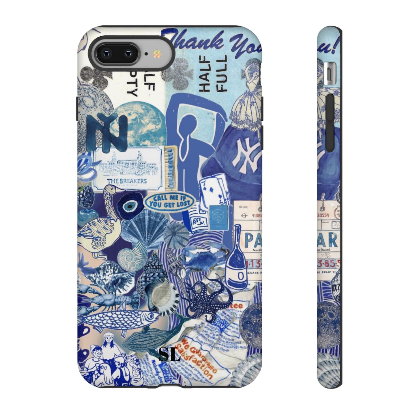 Blue Collage iPhone Case