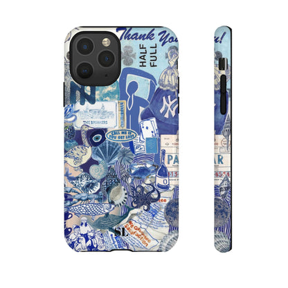 Blue Collage iPhone Case