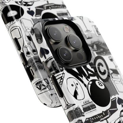 Black and White MagSafe Case