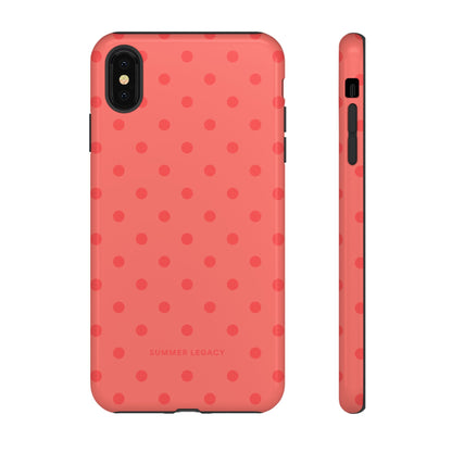 Coral Polka Dot iPhone Case