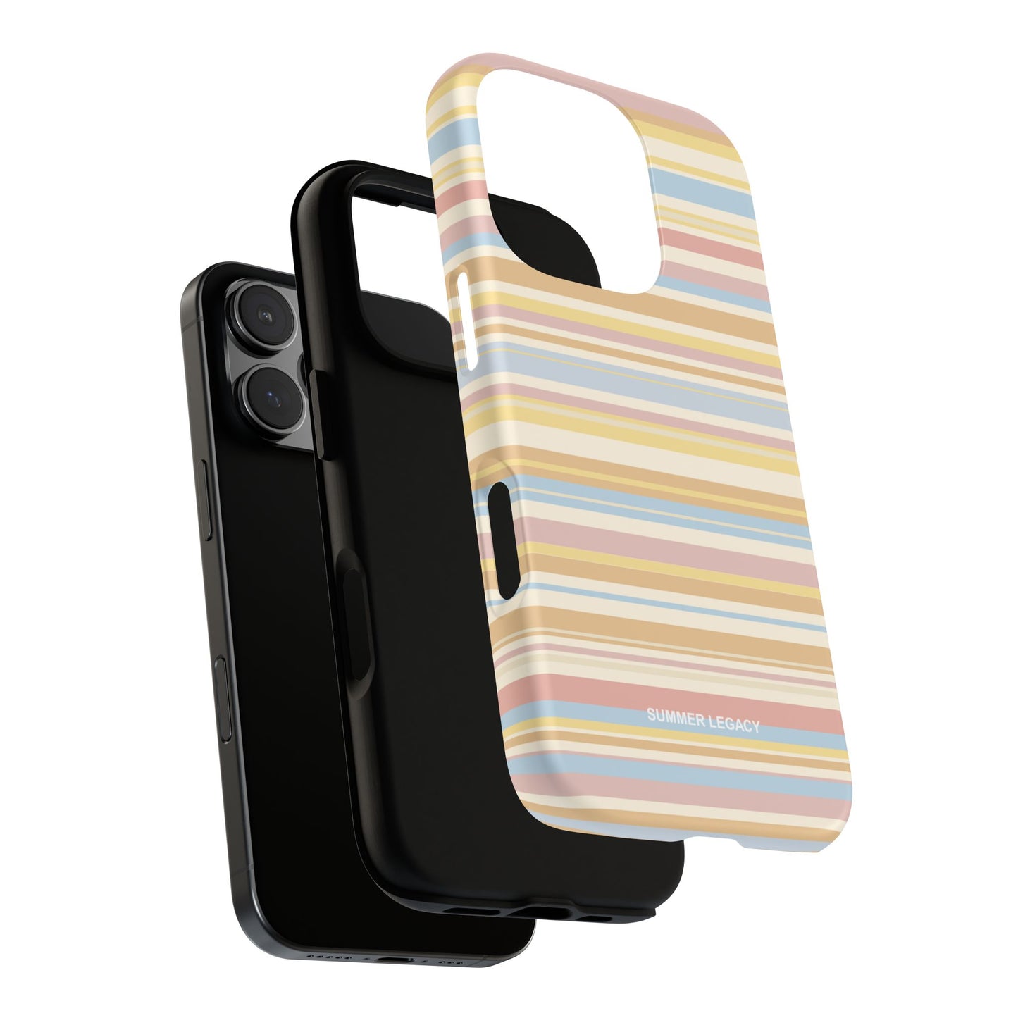 Lychee Multi-stripe iPhone Case