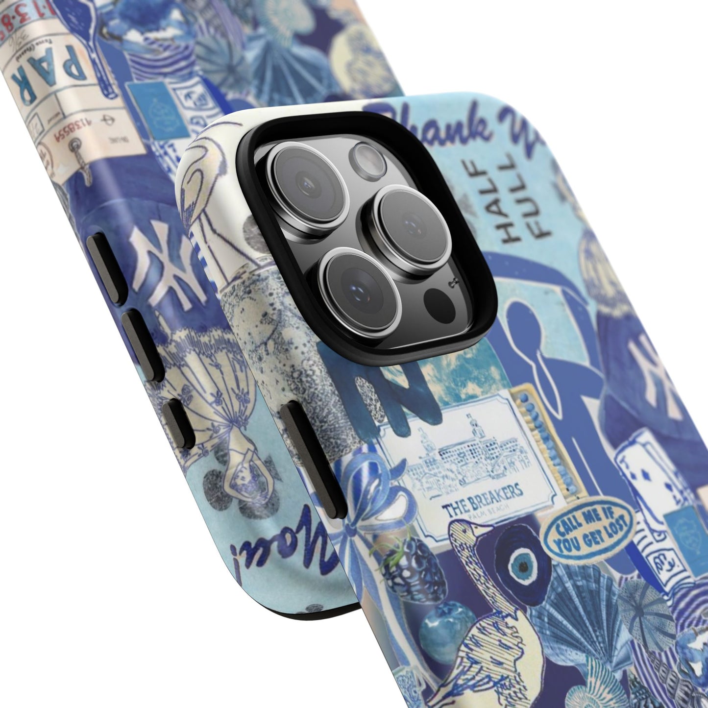 Blue Collage iPhone Case