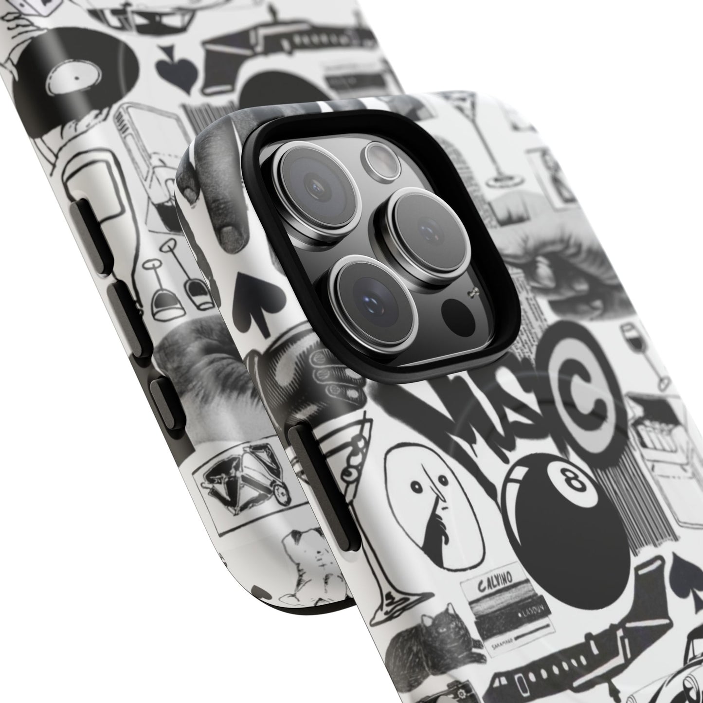 Black and White MagSafe Case