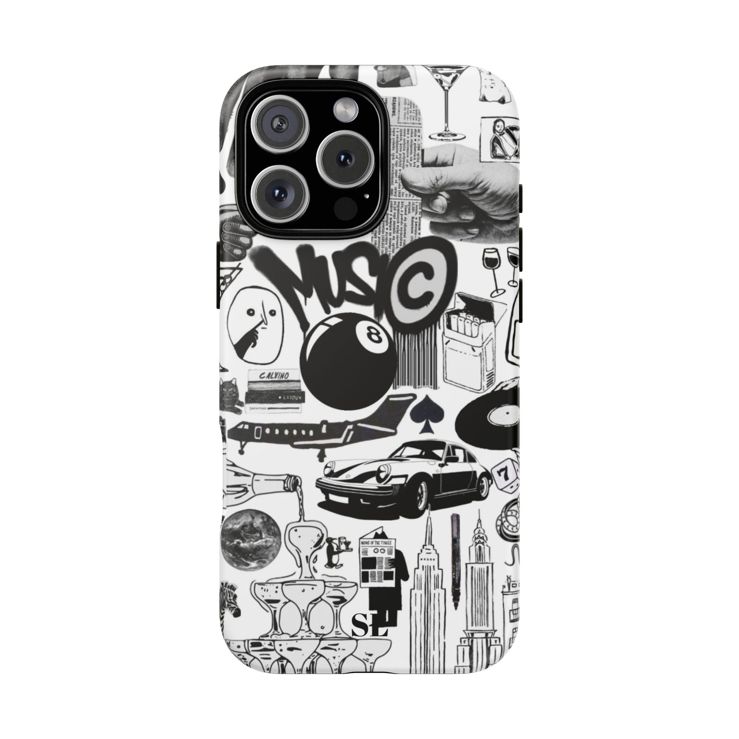 Black and White iPhone Case
