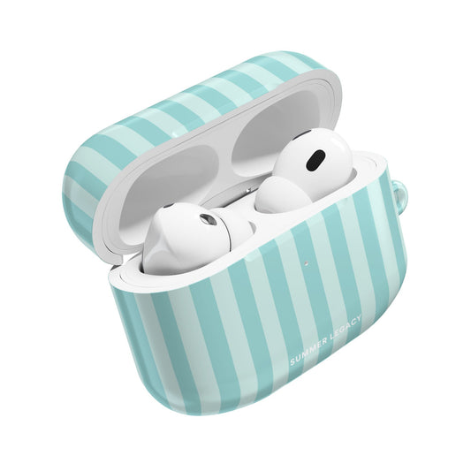 Teal Stripe AirPod Case