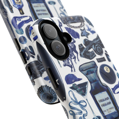 Navy Blue Collage MagSafe Case