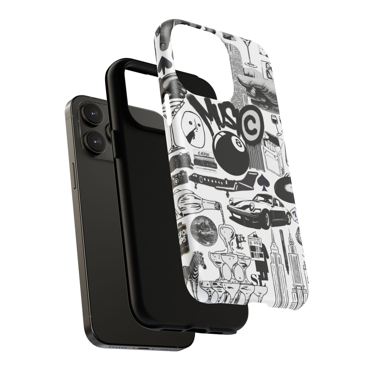 Black and White MagSafe Case