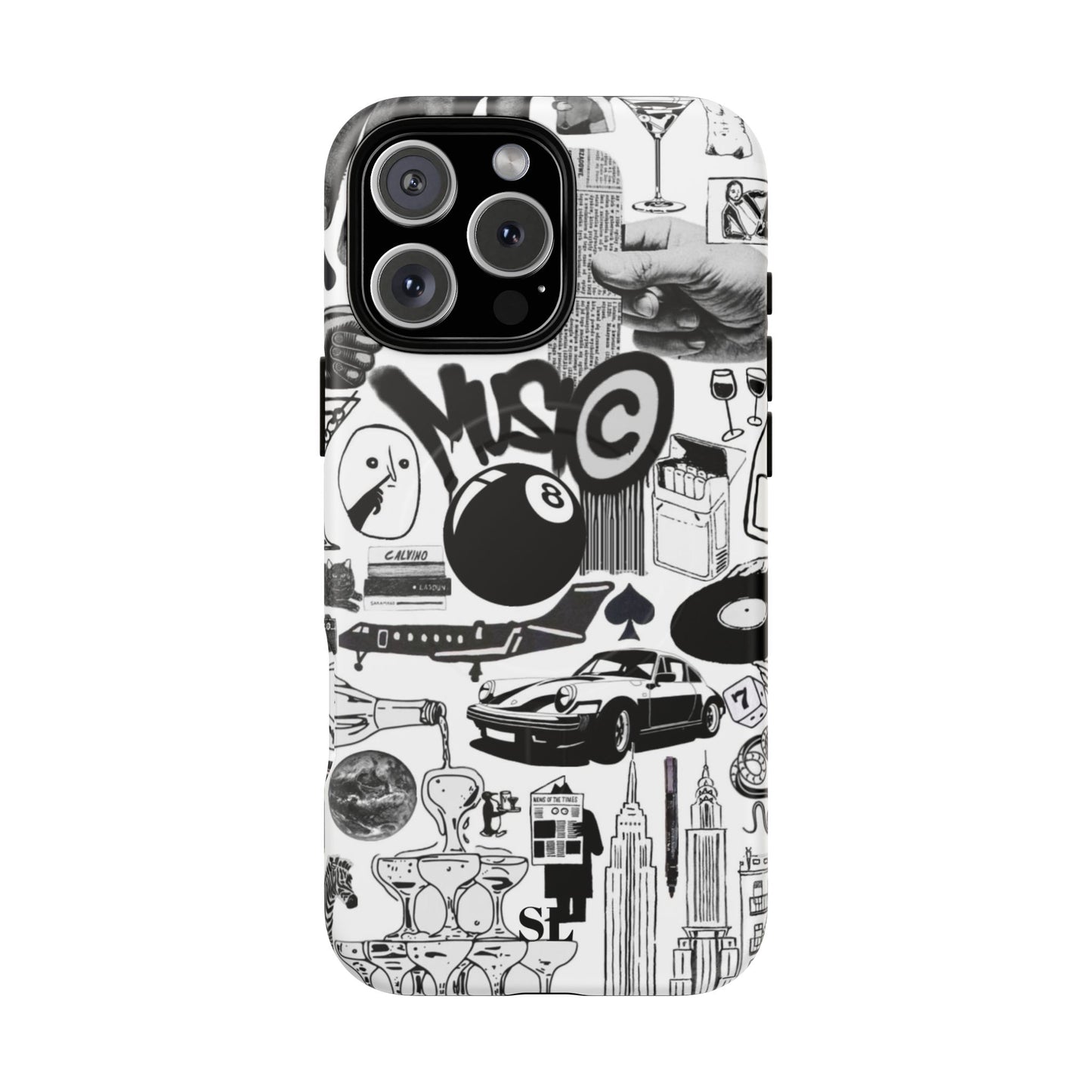 Black and White MagSafe Case