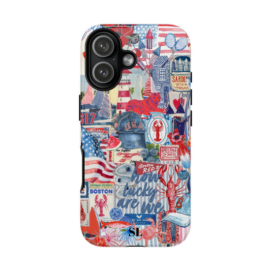 Red, White & Blue iPhone Case