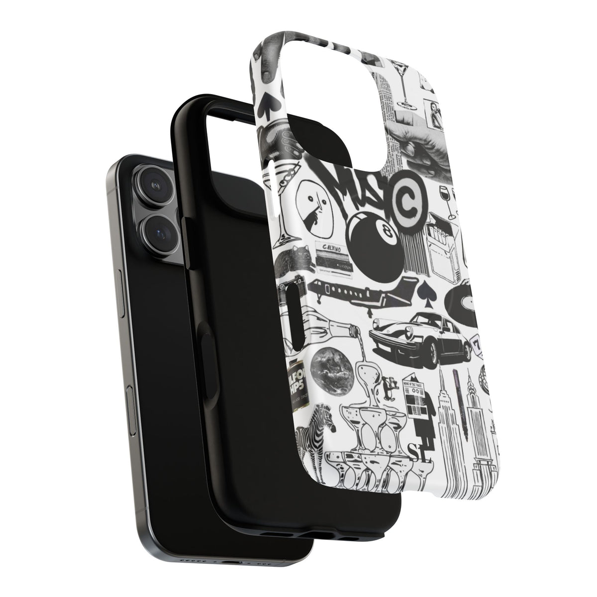 Black and White MagSafe Case