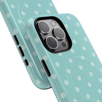 Teal Polka Dot MagSafe Case